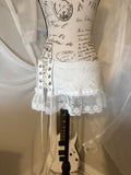 lace up mini skirt
