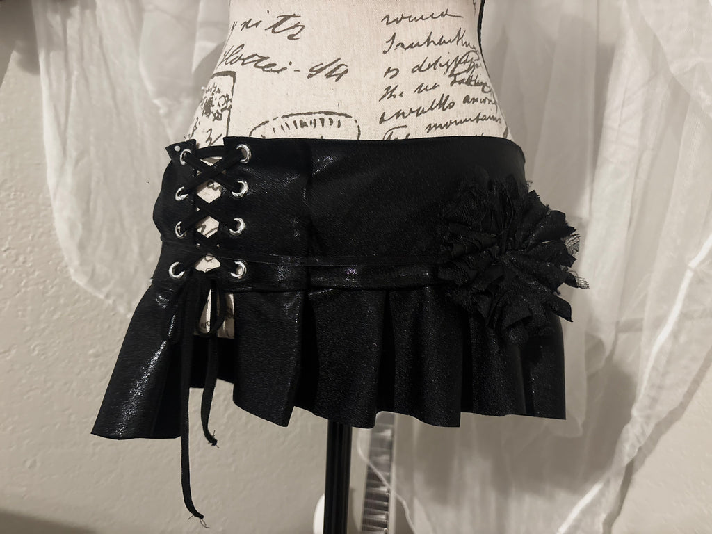 gloss mini skirt