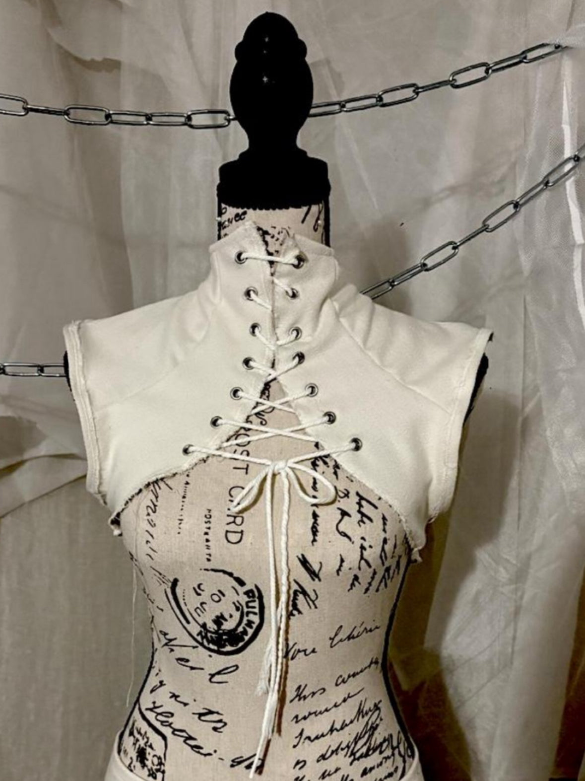lace up capelet
